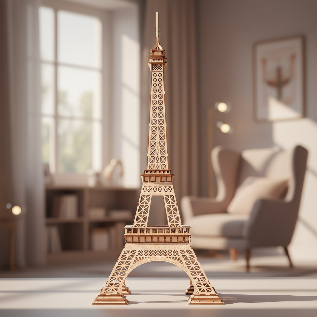 ROBOTIME Puzzle 3D LED Maquette de Tour Eiffel en Bois - Architectu