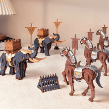 Charger l'image dans la galerie, Cheval & Guerrier-éléphant-La Maquette en Bois® - La Maquette en Bois