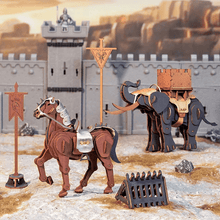 Charger l'image dans la galerie, Cheval & Guerrier-éléphant-La Maquette en Bois® - La Maquette en Bois
