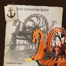Charger l'image dans la galerie, Puzzle 3D Le Drakkar du dragon Solaire en Bois