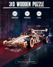 Charger l'image dans la galerie, Puzzle 3D Racing Car en Bois