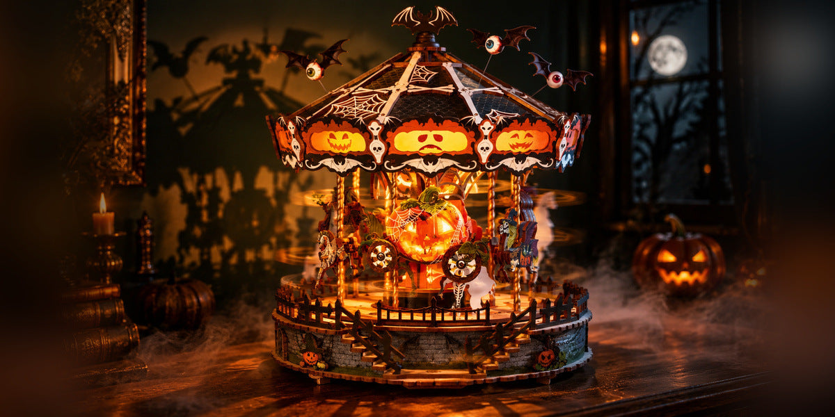 Maquettes Halloween et Sorcellerie en Bois
