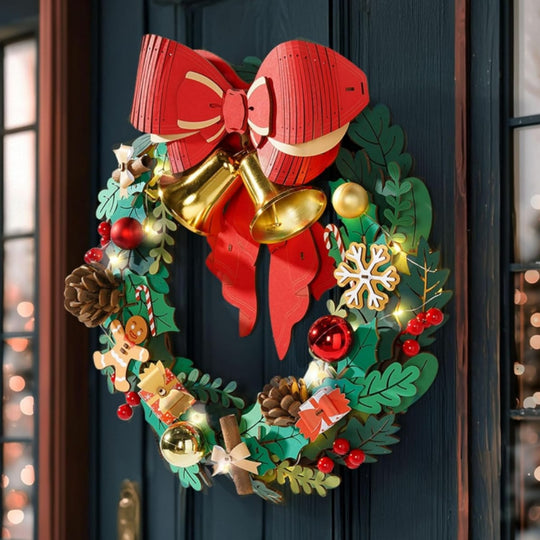 Couronne de Noël Enchantée - La Maquette en Bois®