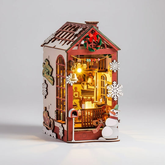Maison de Noël Éclatante - La Maquette en Bois®