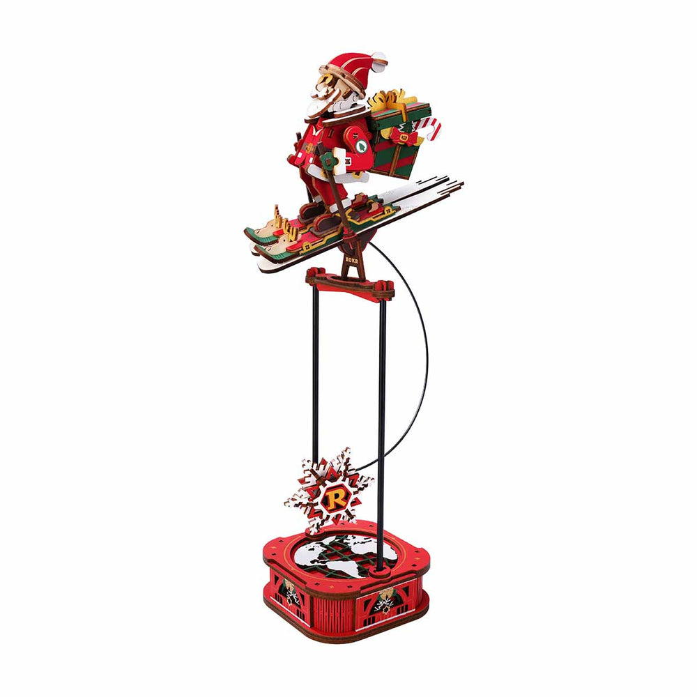 Le Père Noël Skieur - La Maquette en Bois®