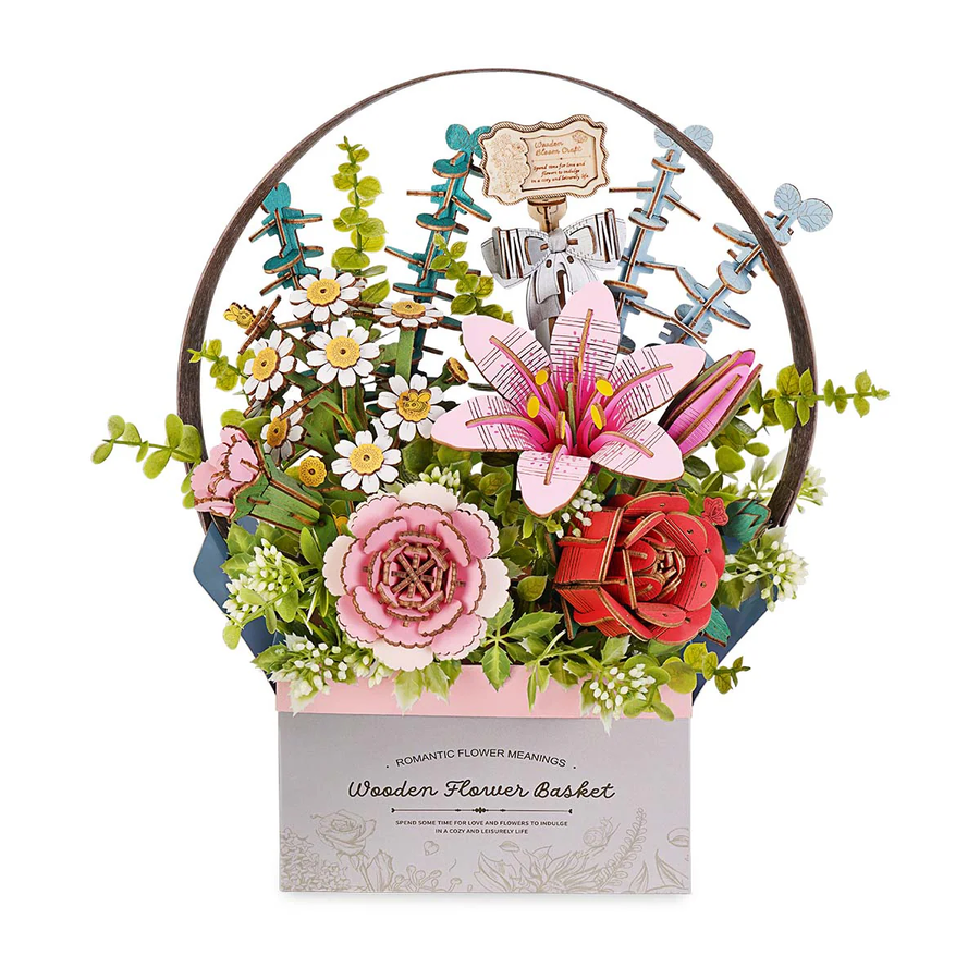 Panier de Fleurs Éternel – La Maquette en Bois®