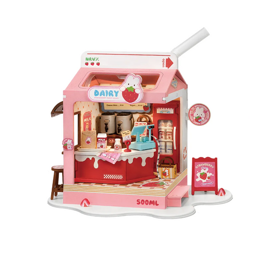 Boutique de Lait Fraise - La Maquette en Bois®