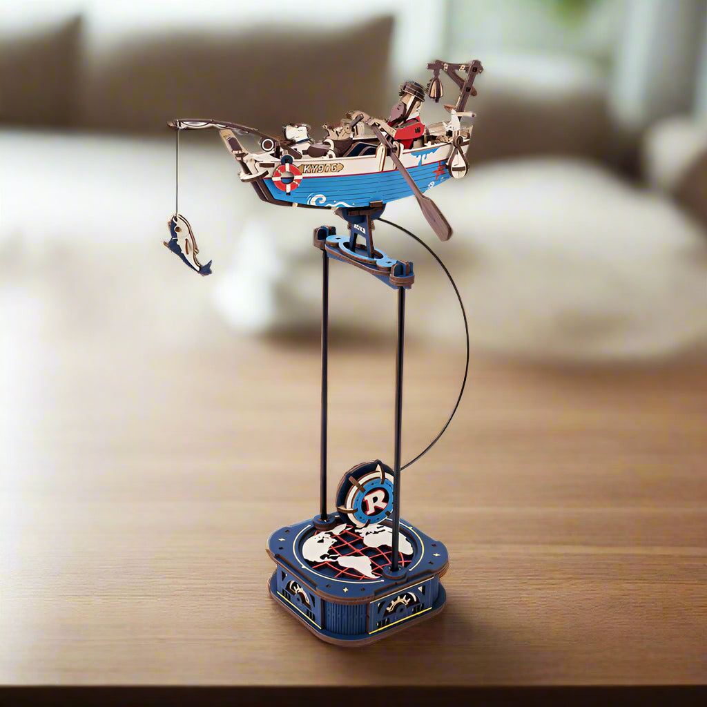 Puzzle 3D Barque à Équilibre Variable en Bois