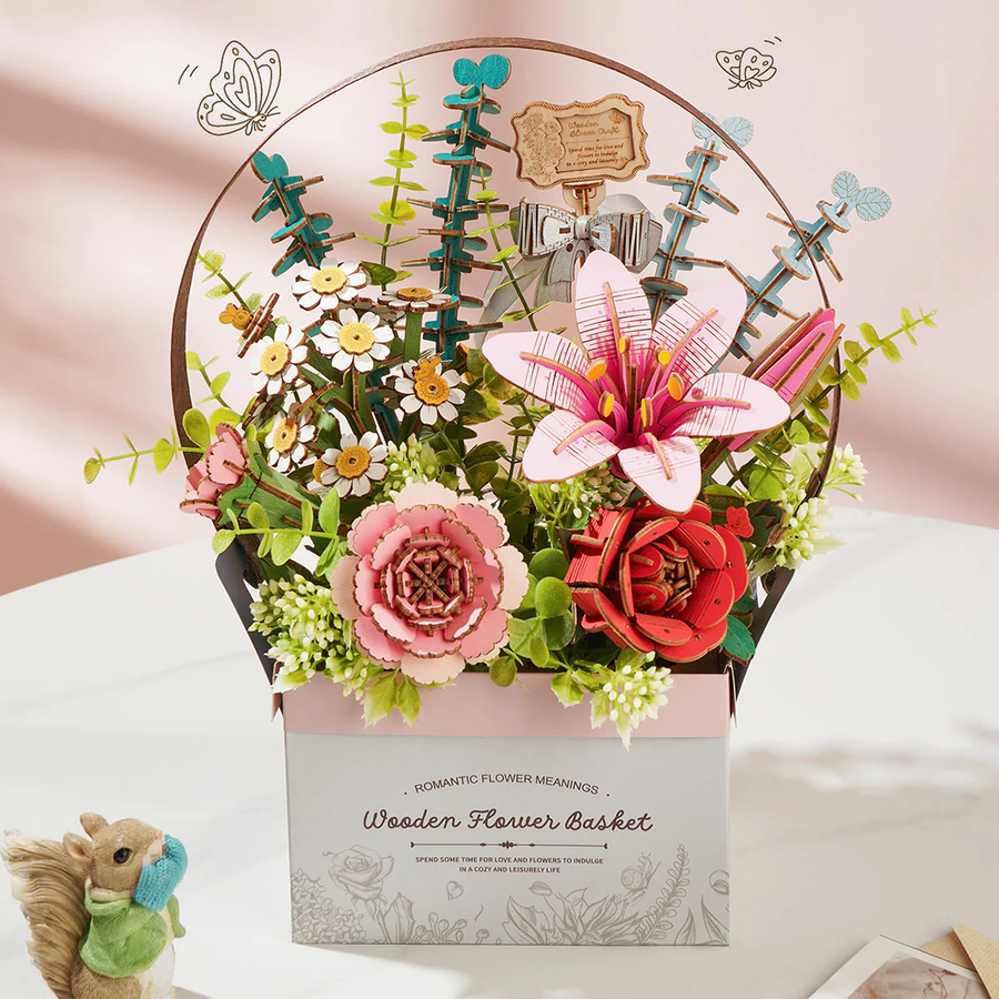 Panier de Fleurs Éternel – La Maquette en Bois®