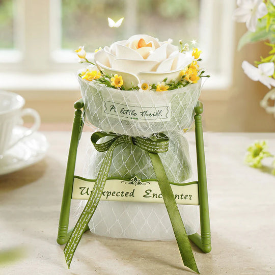 Bouquet de Camélia Élégant - La Maquette en Bois®