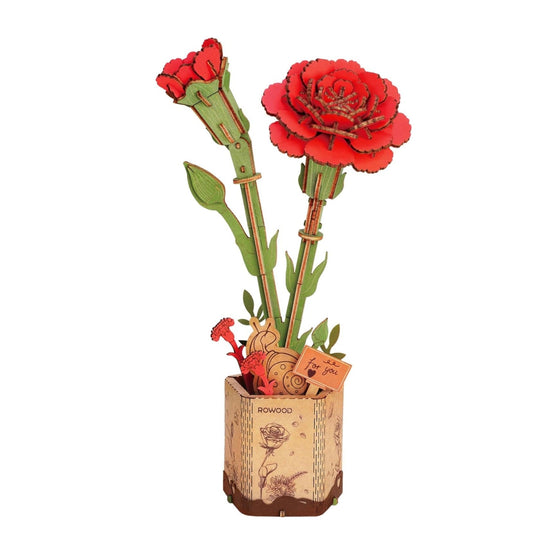 Œillet Éternel Rouge - La Maquette en Bois®