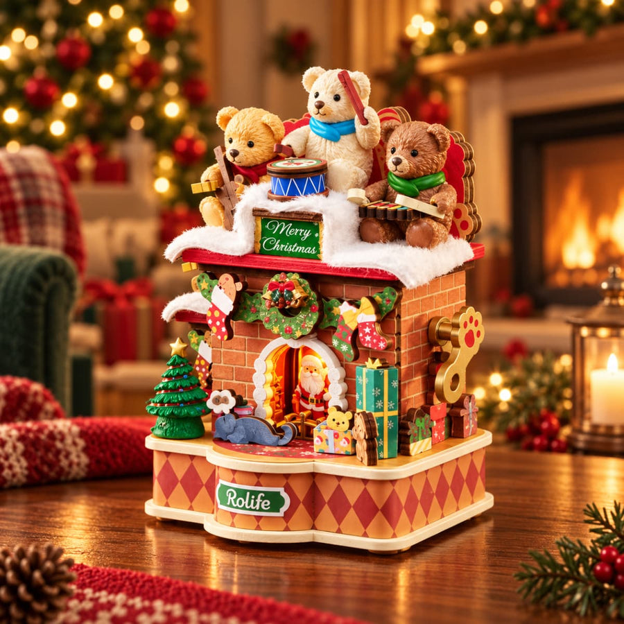 La Cheminée des Petits Musiciens - La Maquette en Bois®
