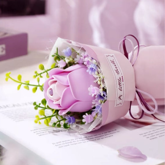 Bouquet de Rose Pourpre - La Maquette en Bois®