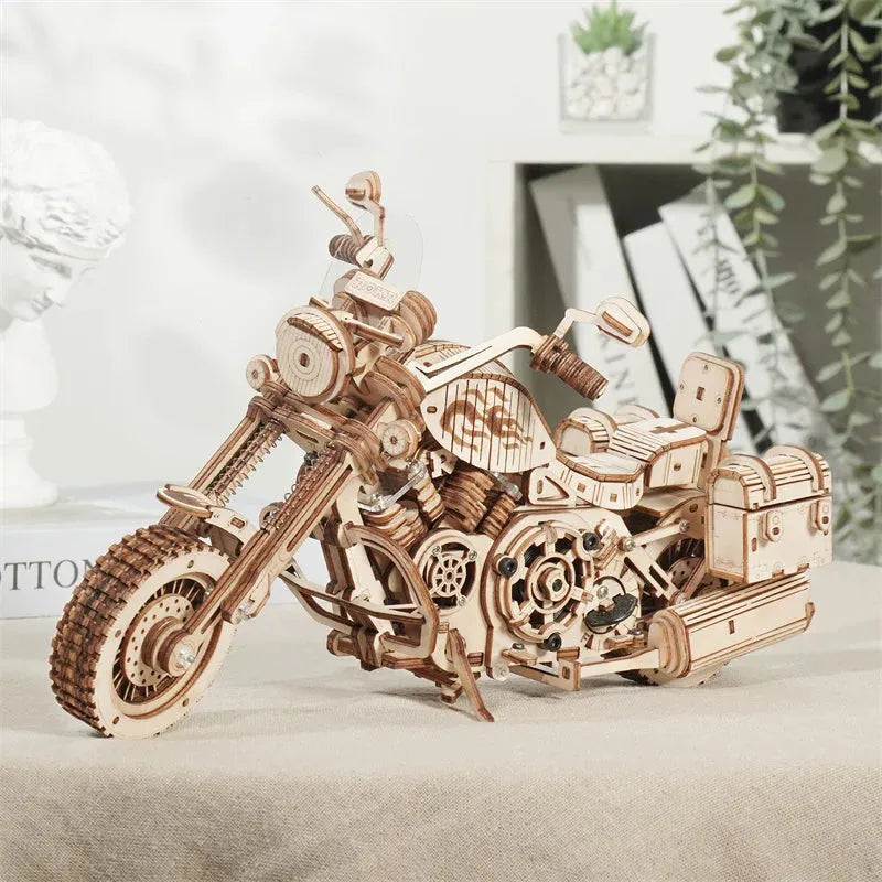 Puzzle 3D Moto Cruiser en Bois