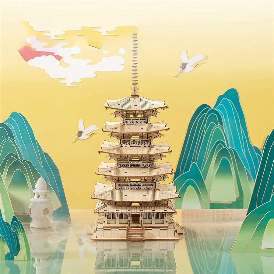 La Pagode des Cinq Sommets - La Maquette en Bois®