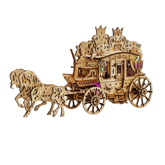 Puzzle 3D Le Carrosse Royal Mécanique en Bois