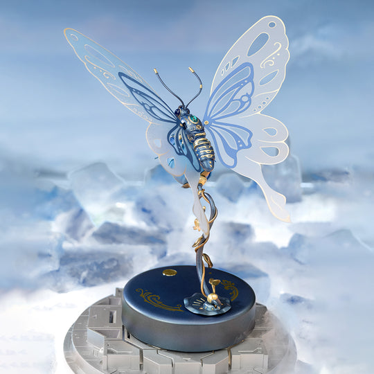 Papillon Bleu Mécanique - La Maquette en Bois®