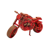 Charger l&#39;image dans la galerie, Puzzle 3D Moto de Voyage Rouge en Bois
