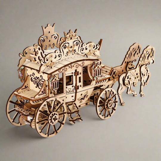 Puzzle 3D Le Carrosse Royal Mécanique en Bois