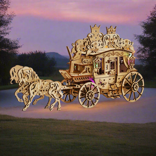 Puzzle 3D Le Carrosse Royal Mécanique en Bois