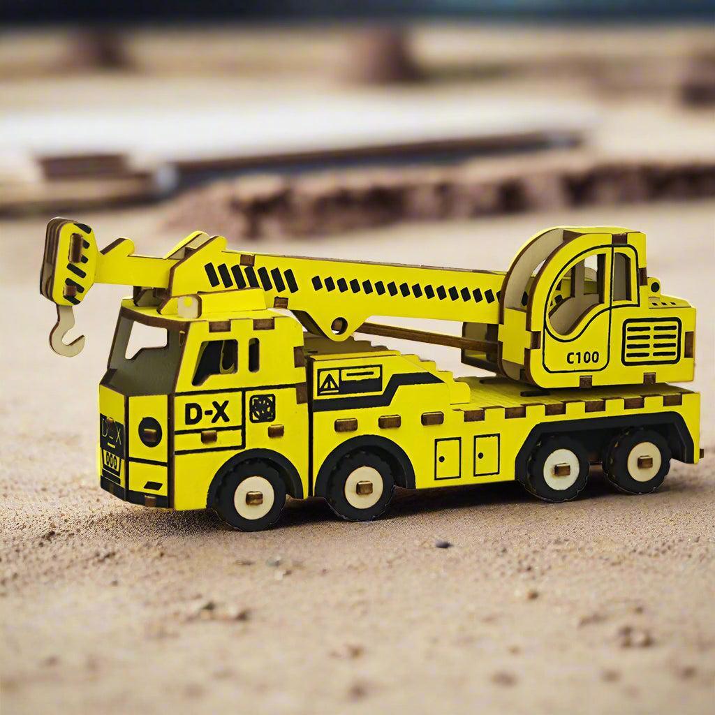 Puzzle 3D Grue de Chantier en Bois