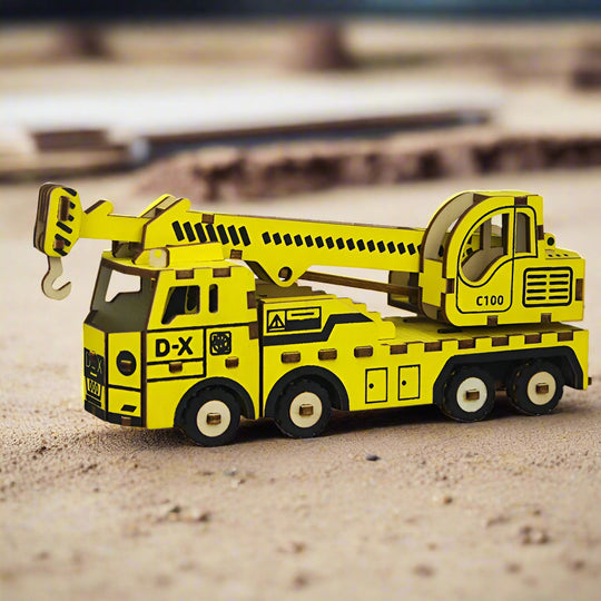 Puzzle 3D Grue de Chantier en Bois