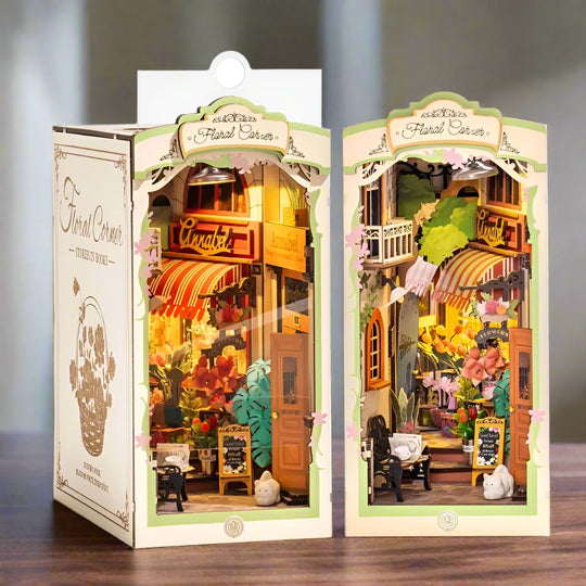 Coin de livre Fleuri - La Maquette en Bois®