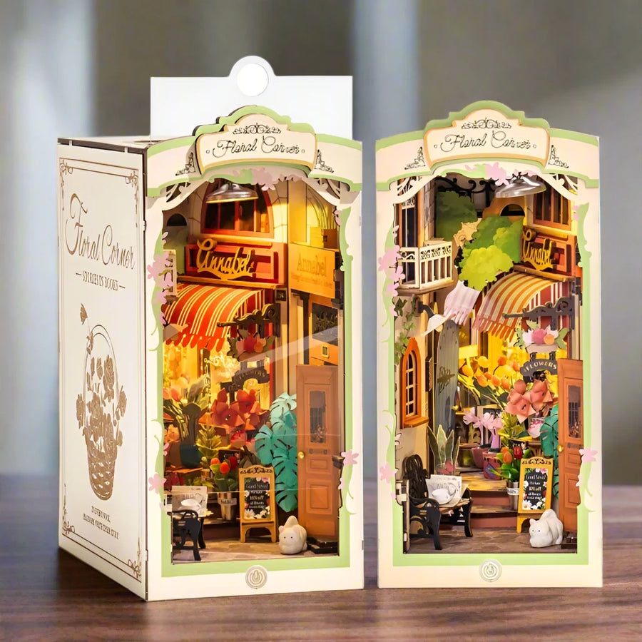 Coin de livre Fleuri - La Maquette en Bois®