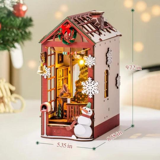 Maison de Noël Éclatante - La Maquette en Bois®