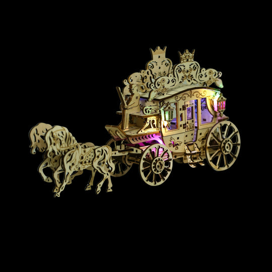 Puzzle 3D Le Carrosse Royal Mécanique en Bois
