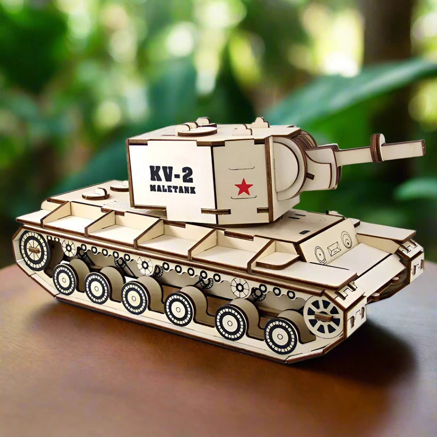 Char Blindé KV2 - La Maquette en Bois®