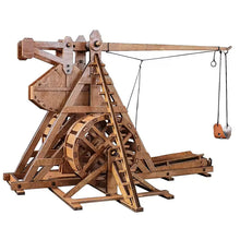 Charger l&#39;image dans la galerie, Grand Trébuchet Médiéval à Contrepoids - La Maquette en Bois®
