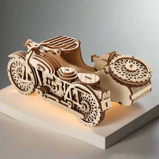 Puzzle 3D Side-Car Vintage en Bois