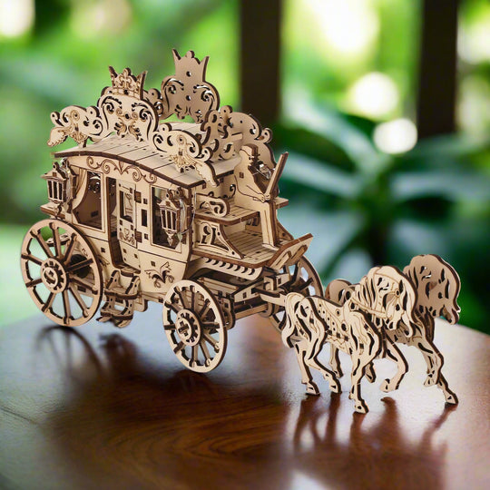 Puzzle 3D Le Carrosse Royal Mécanique en Bois