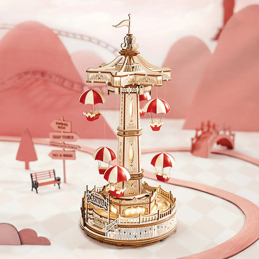 Tour Parachute Céleste - La Maquette en Bois®