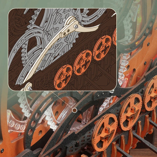 Puzzle 3D Le Drakkar du dragon Solaire en Bois