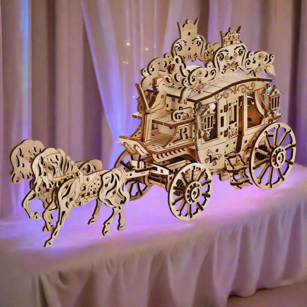 Puzzle 3D Le Carrosse Royal Mécanique en Bois