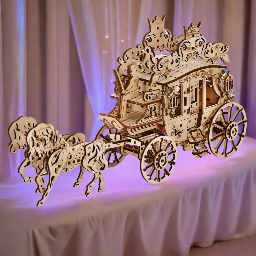 Puzzle 3D Le Carrosse Royal Mécanique en Bois