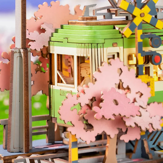 Puzzle 3D Le Tram Express des Cerisiers en Bois