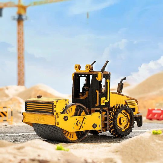 Puzzle 3D Rouleau de Chantier en Bois