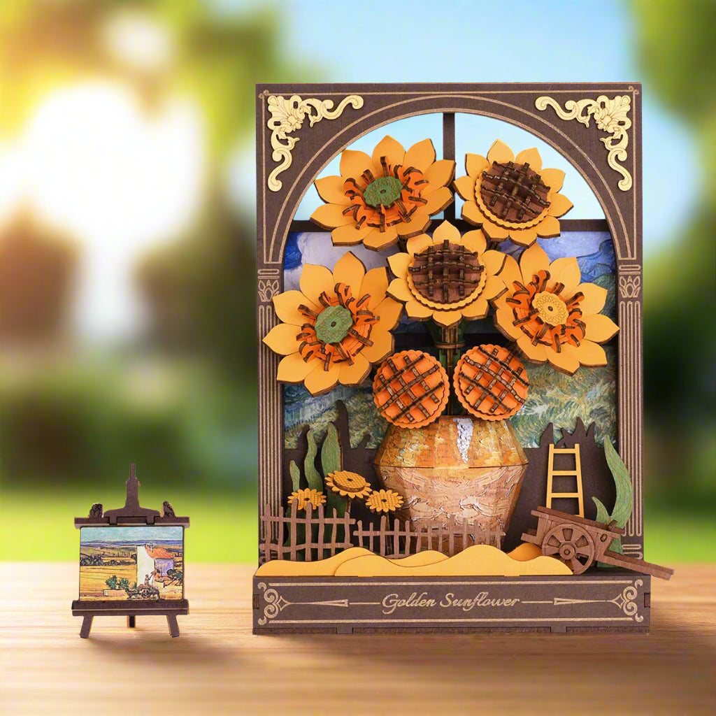 Champ de Tournesols Dorés - La Maquette en Bois®