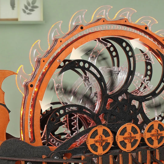 Puzzle 3D Le Drakkar du dragon Solaire en Bois