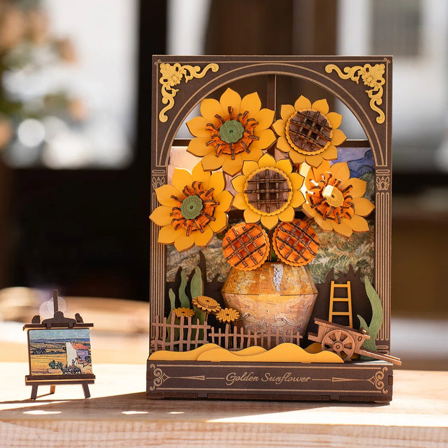 Champ de Tournesols Dorés - La Maquette en Bois®