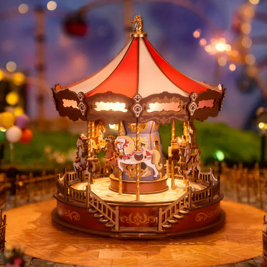 Carrousel Musical Enchanté - La Maquette en Bois®