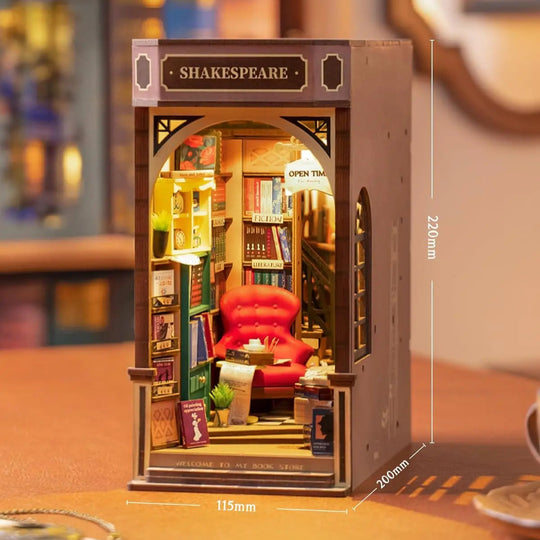 La Librairie de Shakespeare - La Maquette en Bois®