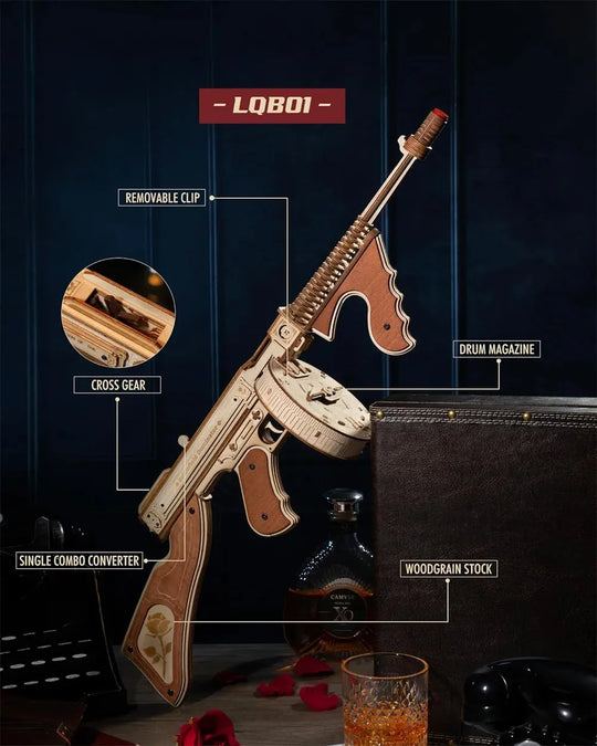 Mitraillette Thompson en Bois - La Maquette en Bois®