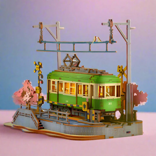 Puzzle 3D Le Tram Express des Cerisiers en Bois