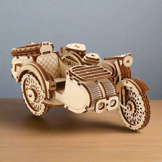 Puzzle 3D Side-Car Vintage en Bois