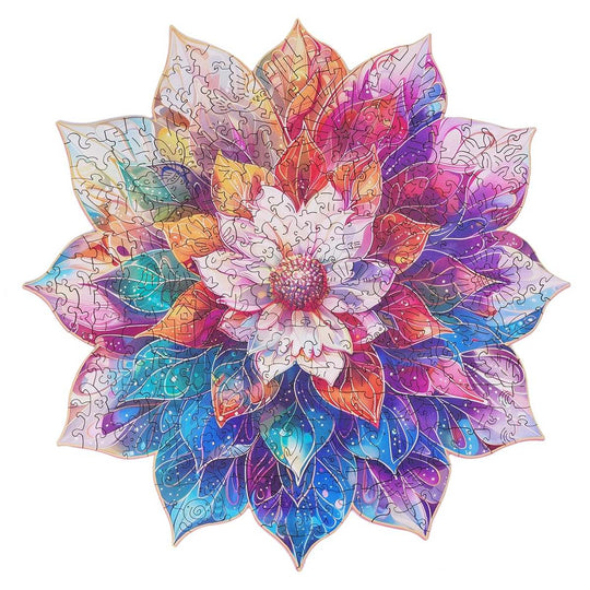 Fleur Mandala Étoilée - La Maquette en Bois®