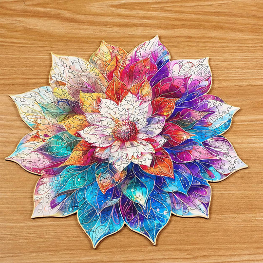 Fleur Mandala Étoilée - La Maquette en Bois®